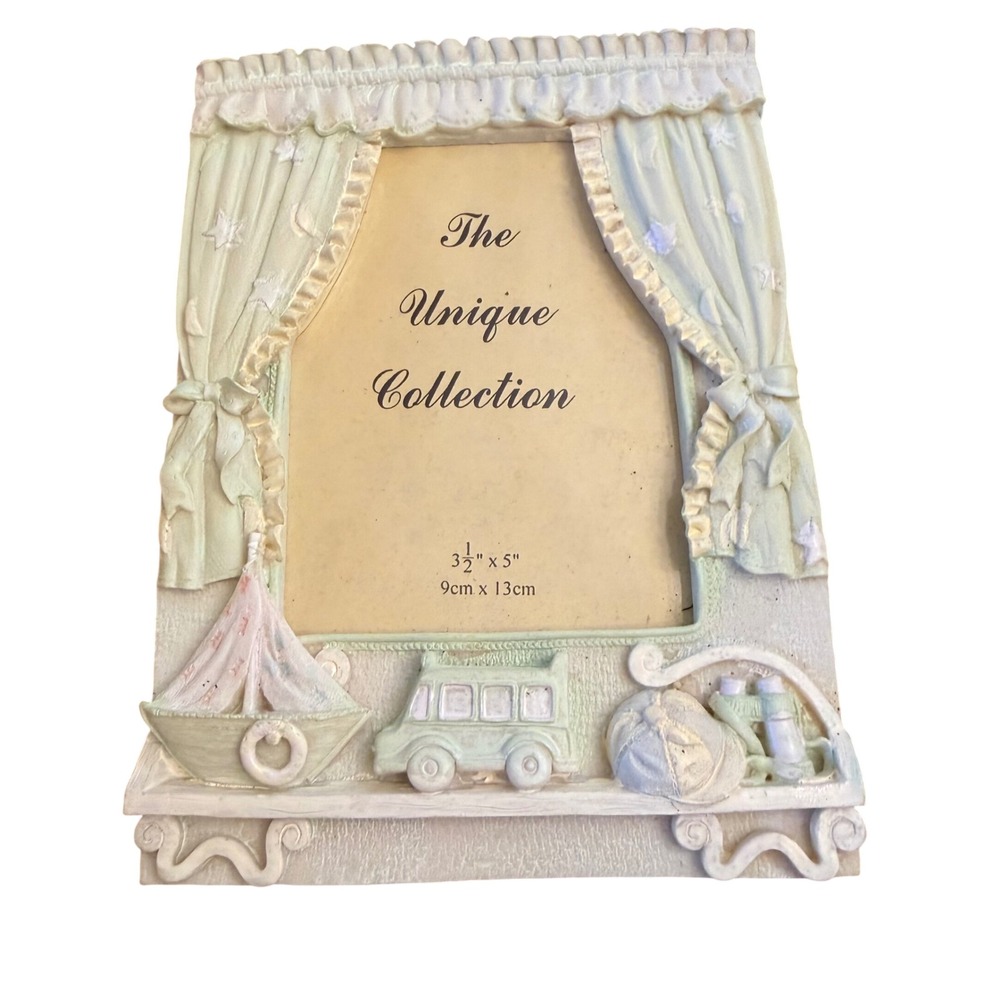 Vintage 90s The Unique Collection Nursery Picture Frame 3.5x5 Pastel Shabby Chic